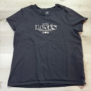 Levi's Black Tee with White Logo, size XL